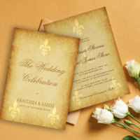 Or beige de luxe fleur de lis de style français