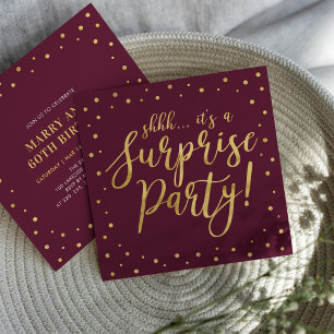 Invitation Or & Bourgogne   Soirée surprise pour 60ème annive