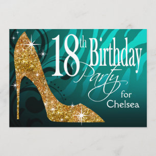 Invitation Or de sarcelle d'hiver d'anniversaire de zèbre