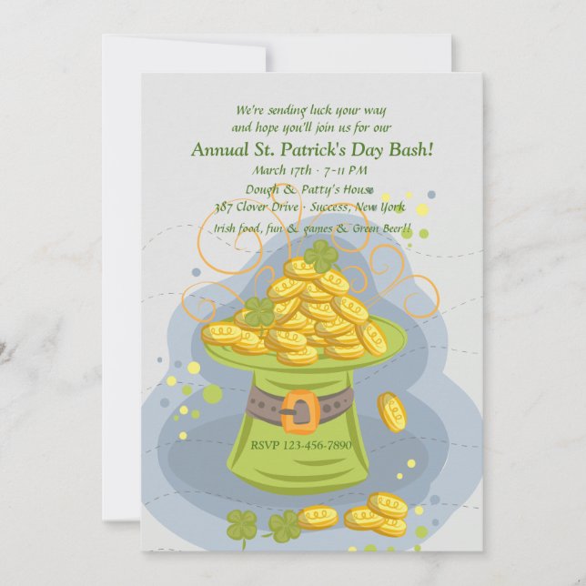 Invitation Or du jour de St Patrick (Devant)