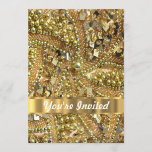 Invitation Or élégant bling