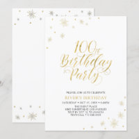Or et blanc | Modern Chic 100th Birthday Party