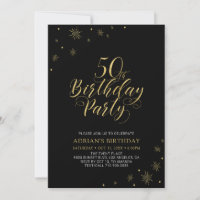 Or et noir | Modern Chic 50th Birthday Party