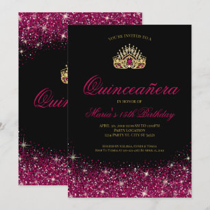 Invitation Or et parties scintillantes, Quinceañera fascinant