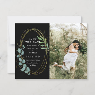 Invitation or eucalyptus verdure deux Photo Enregistrer la da