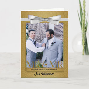 Invitation Or, M. & Réception de mariage M. Gay