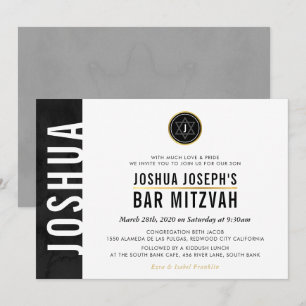 Invitation Or MODERNE de noir de barre latérale de la BARRE