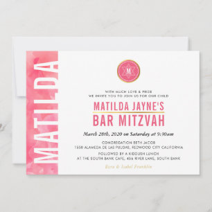 Invitation Or MODERNE de rose de barre latérale de BAT