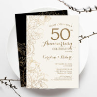 Or Noir Floral 50e Anniversaire