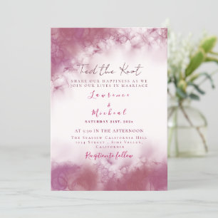 Invitation Or Rose simple Couleur marbre personnalisé