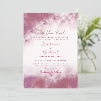 Invitation Or Rose simple Couleur marbre personnalisé