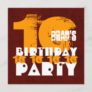 Invitation OR ROUGE 10e fête d'anniversaire 10 ans V02A1
