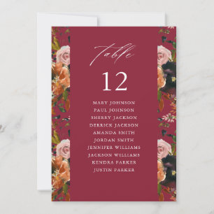 Invitation Or Rustique, Tableau de Plan de Table Nombre Viole