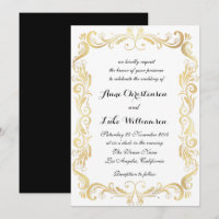 Or vintage, mariage noir et blanc de manuscrit
