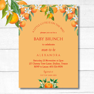 Invitation Orange A Little Cutie Citrus Baby Brunch