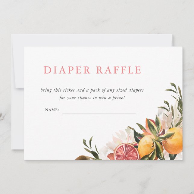 Invitation Orange agrumes Floral Botanique | Fromage de couch (Devant)