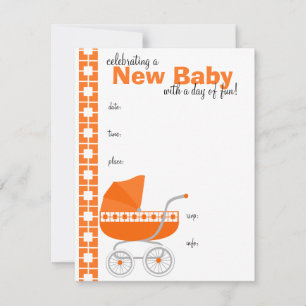Invitation orange Baby Buggy