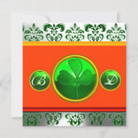 ORANGE BLANC VERT DOMMASQUE, MONOGRAMME SHAMROCK