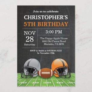 Invitation Orange de fête d'anniversaire d'invitation