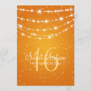 Invitation Orange de la chaîne d'éclaboussures du Sweet sixte