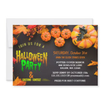 Orange de noir de partie de costume de Halloween