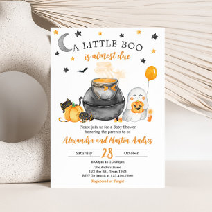 Invitation Orange Halloween Un Petit Baby shower Boo