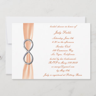 Invitation Orange Infinity Douche nuptiale