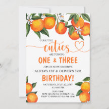 Orange Little Cuties Fête d'Anniversaire