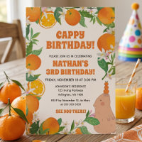 Orange Mandarine Capybara Enfants Amusant Joyeux A