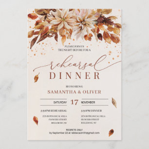 Invitation Orange Marigold Fleurs d'automne Répétition Boho