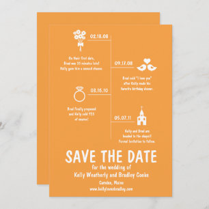 Invitation Orange Relation Chronologie Mariage Enregistrer la