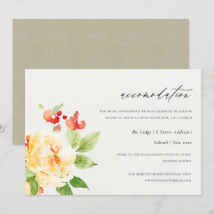 INVITATION ORANGE ROUGE ROSE EAU COULEUR FLORAL HÉBERGEMENT