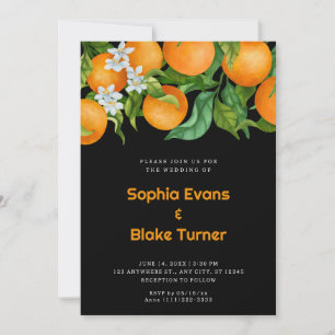 Invitation Oranges d'agrumes tropicales Mariage d'oranges bot