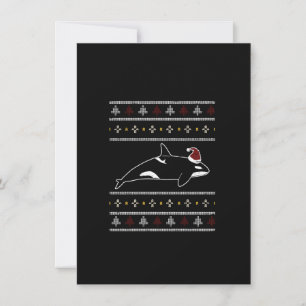 Invitation Orcas Baleine Mer Créature Noël Saison Fêtes