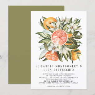 Invitation Orchard de Citrus Boho Botanical Mariage