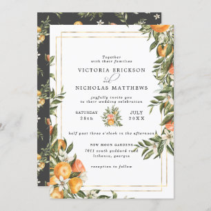 Invitation Orchard de Citrus Boho Botanical Mariage