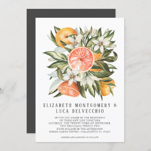 Invitation Orchard de Citrus Boho Botanical Mariage