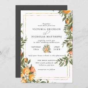 Invitation Orchard de Citrus Boho Botanical Mariage