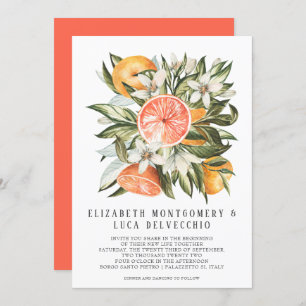 Invitation Orchard de Citrus Boho Botanical Mariage