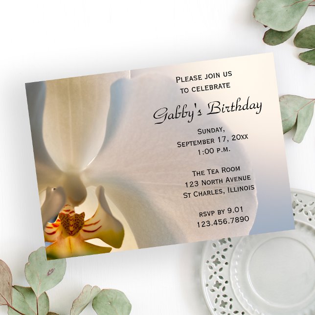 Invitation Orchid Elegance Anniversaire (Créateur téléchargé)