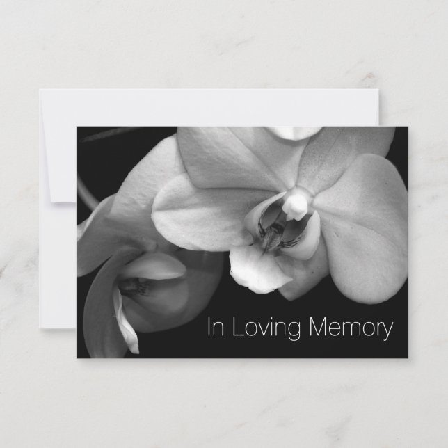 Invitation Orchid In Loving Memory 1 Célébration de la vie (Devant)