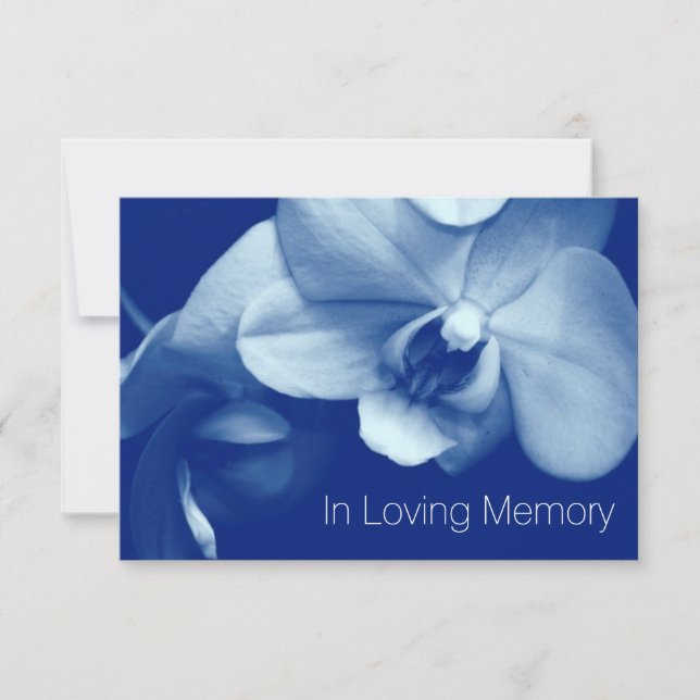 Invitation Orchid In Loving Memory 9 Célébration de la vie (Devant)