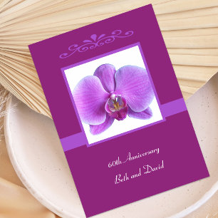 Invitation Orchidée d'invitation du 60e anniversaire du Maria
