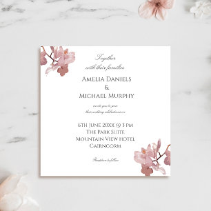 Invitation Orchidée Rose Foncé
