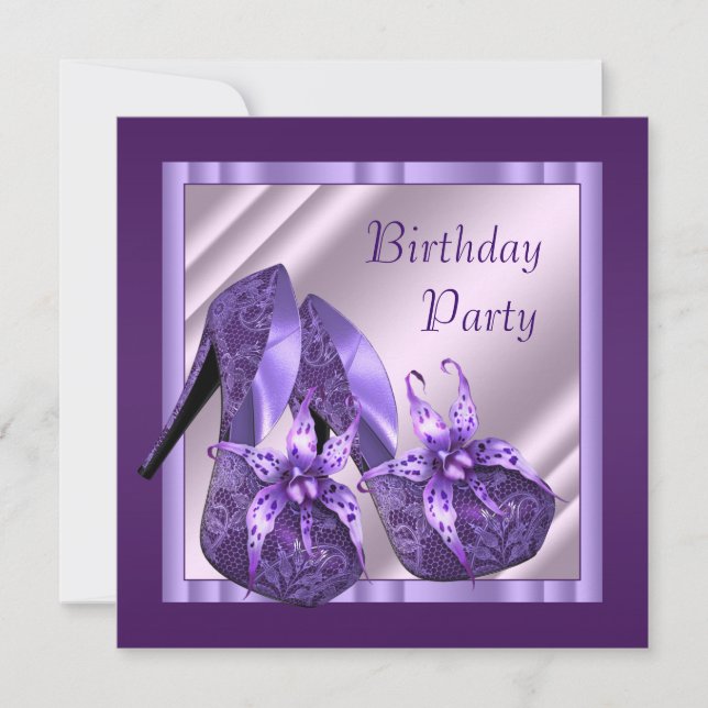 Invitation Orchidée talon haute chaussures femmes violet Anni (Devant)