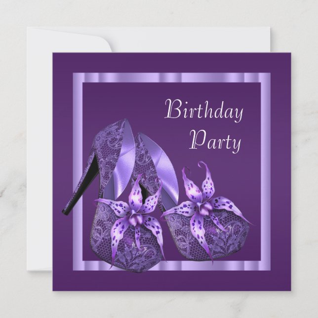 Invitation Orchidée talon haute chaussures femmes violet Anni (Devant)