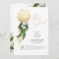 Orchidées blanches Palm Feuille Baby shower balloo