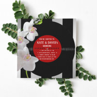 Orchidées de disques de vinyle rétro Mariage moder