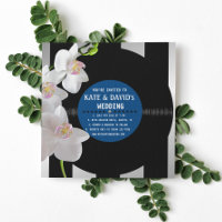 Orchidées de disques de vinyle rétro Mariage moder