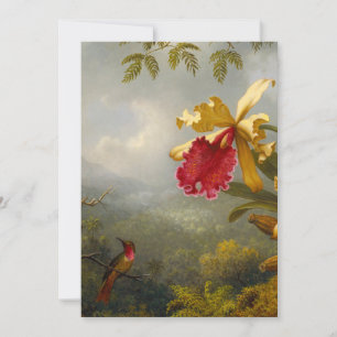 Invitation Orchidées et colibri Heade